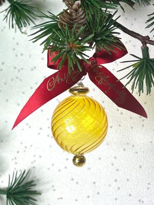 Swirl Ball Ornament (XS,S,M,L,XL) ~ Yellow