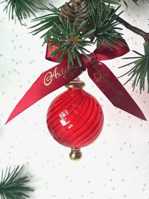 Swirl Ball Ornament (XS,S,L,XL) ~ Red