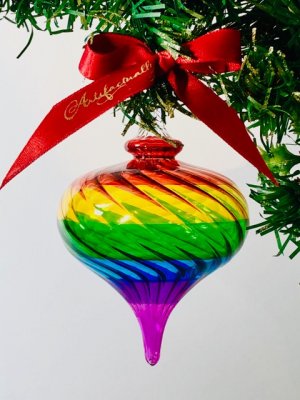 Rainbow Spinning Top Ornament (M) ~ Multi