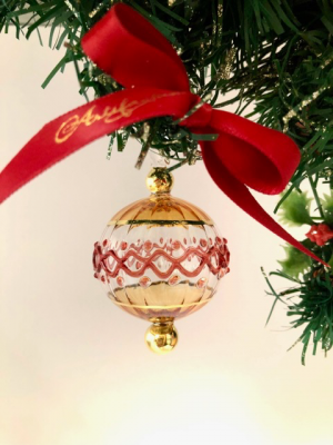 Red Lace Bauble (XS) ~ Yellow