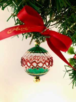 Red Lace Bauble (XS) ~ Green