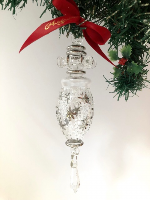 Stardot Crystal Drop (L) ~ Silver