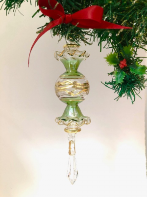 Frilly Crystal Drop (M) ~Green