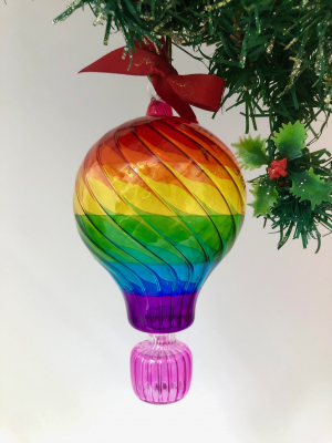 Rainbow Balloon Ornament (L) ~ Multi