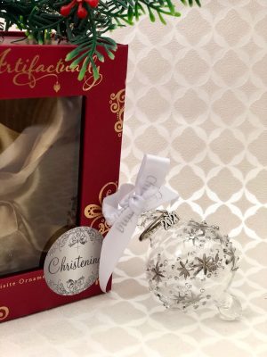Christening 2024 Starburst Bauble ~ Silver