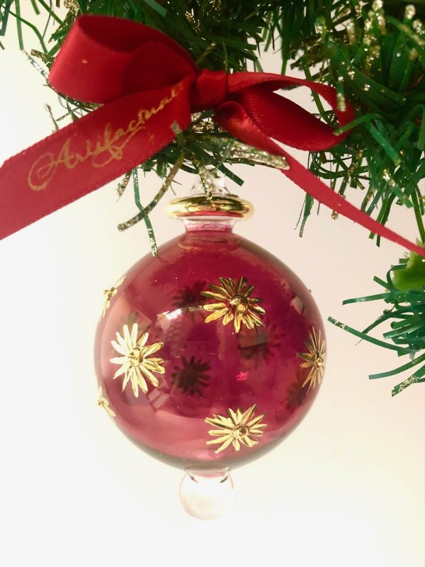 Starflash Ornament (M) ~ Cranberry Red