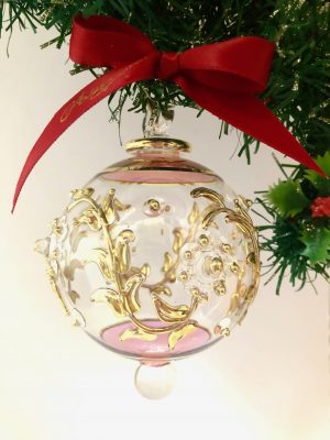 Raised Ring Garland Ornament (M,L) ~  Pink