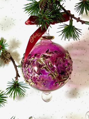 Raised Garland Ornament (S,L) ~ Purple