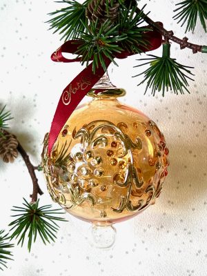Raised Garland Ornament (S,L) ~  Yellow