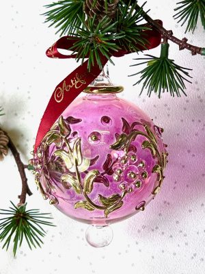 Raised Garland Ornament (M,L) ~  Pink