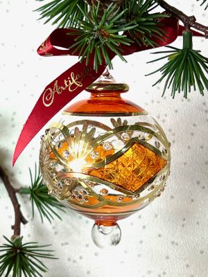 Victorian Star Ornament (M) ~ Amber