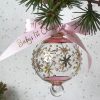 Baby's 2025 Starburst Bauble (S) ~ Pink