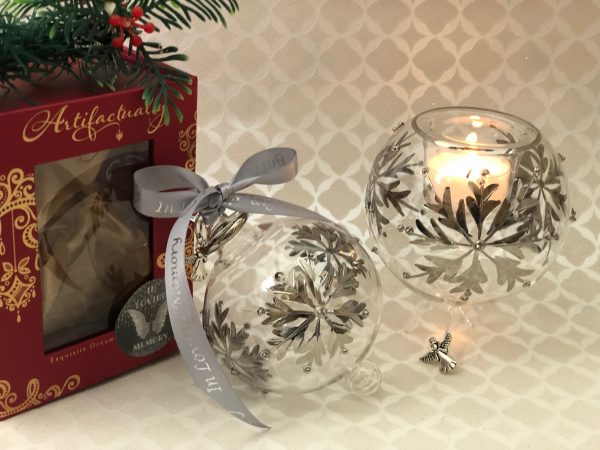 In Loving Memory Ornament/Candle Set - Silver