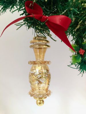 Frilly Drop Ornament (M) ~ Yellow