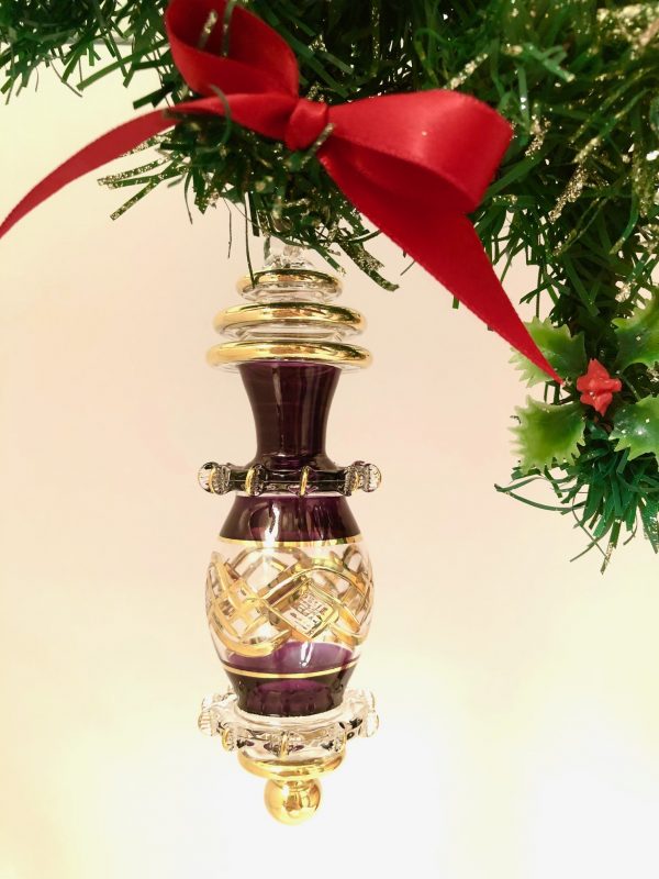 Frilly Drop Ornament (M) ~ Purple
