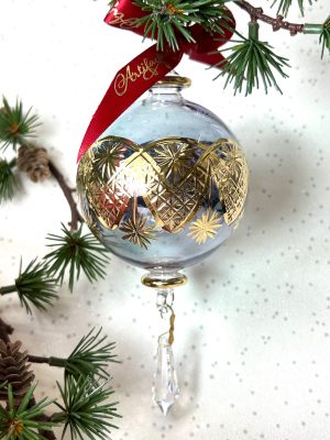 Victorian Etched Star Crystal (M) ~ Ice Blue