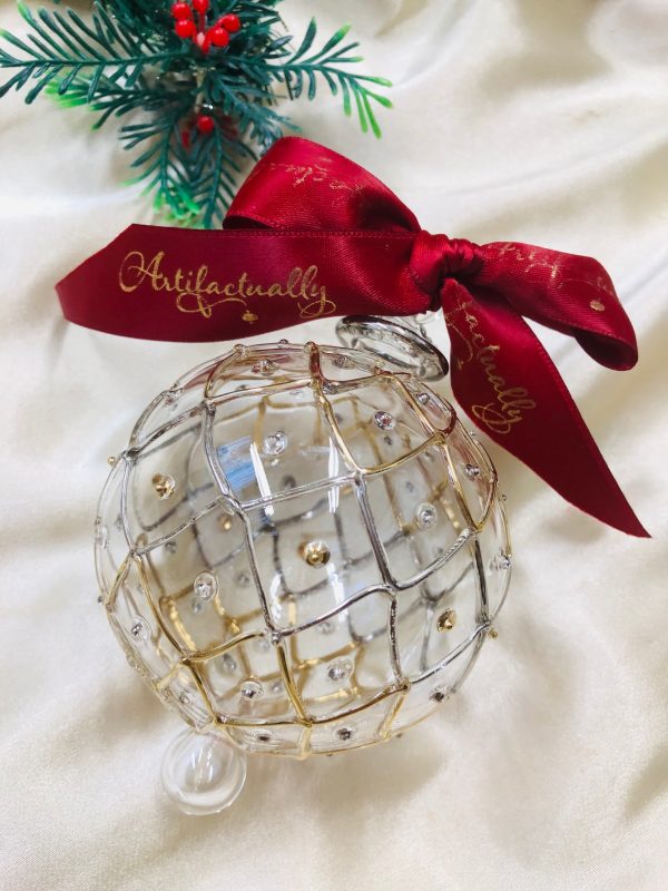 Lace Bauble - L (8cm) silver/gold