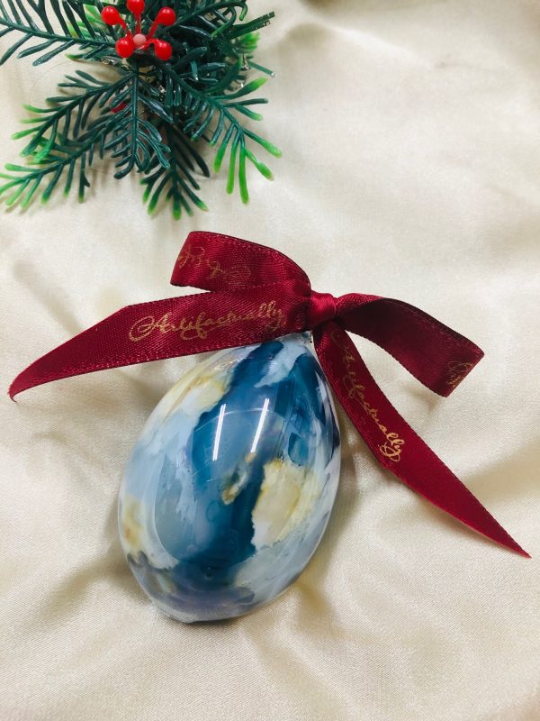 Marble Egg - Blue - M (6cm)