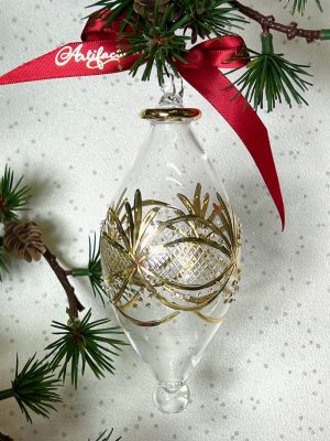 French Oblong (L) ~ Clear/Gold