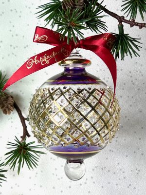 Wide Lattice Dot Ornament (XS/L) ~ Deep Purple