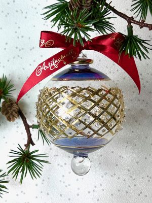 Wide Lattice Dot Ornament (XS,M,L) ~ Blue