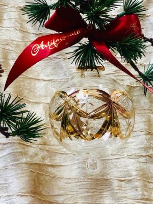 Swag Star Ornament (L) ~ Clear/Gold