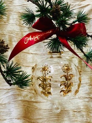 Sunflower Ornament (L) ~ Gold