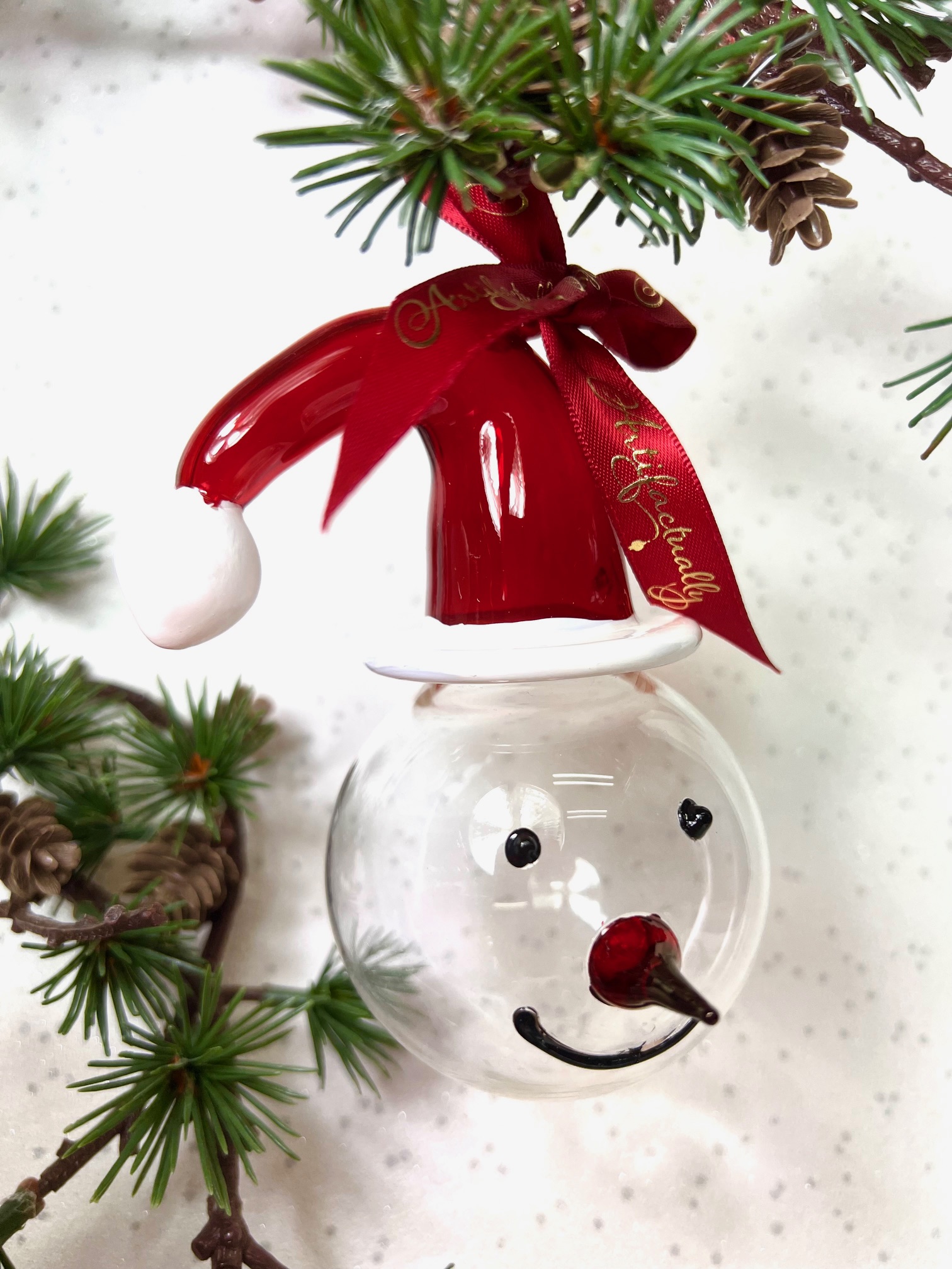 Santa Head Bauble ~ Red/White - Image 3