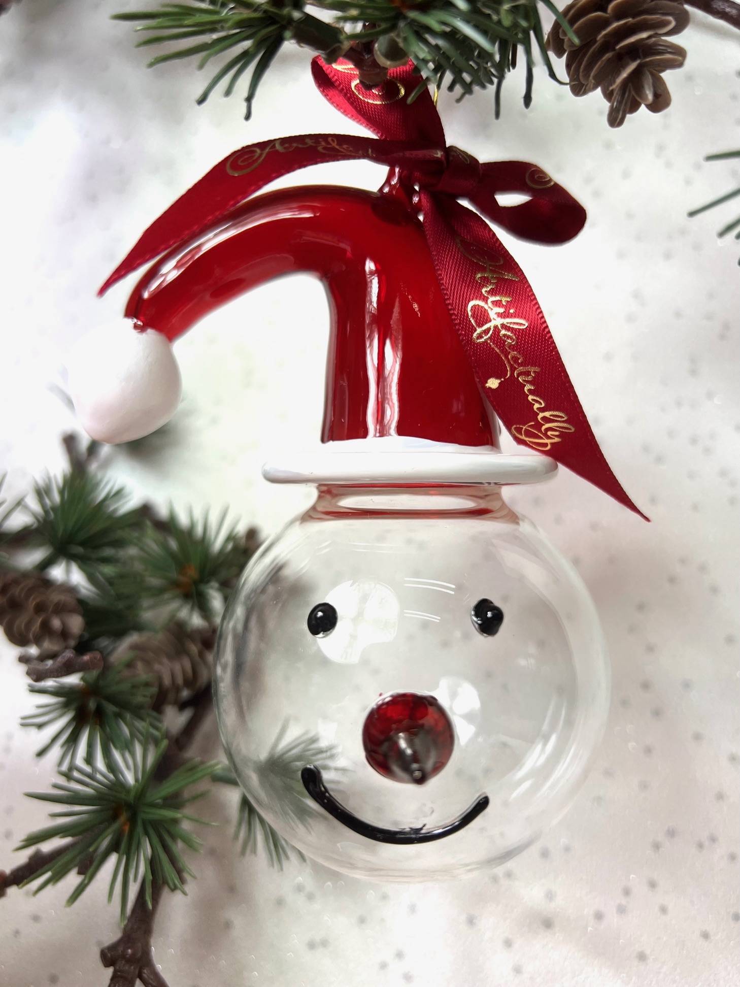 Santa Head Bauble ~ Red/White - Image 2