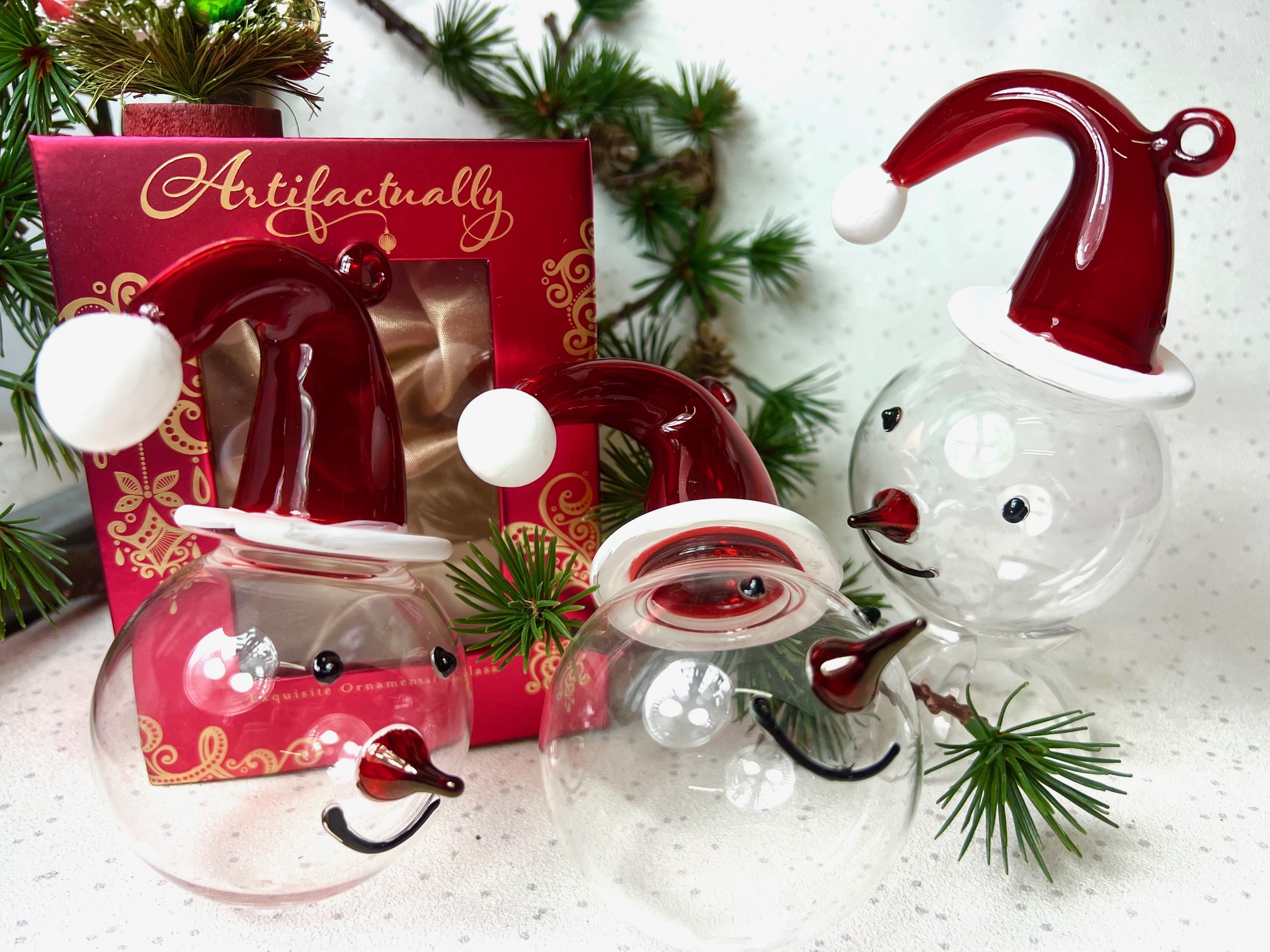 Santa Head Bauble ~ Red/White - Image 5