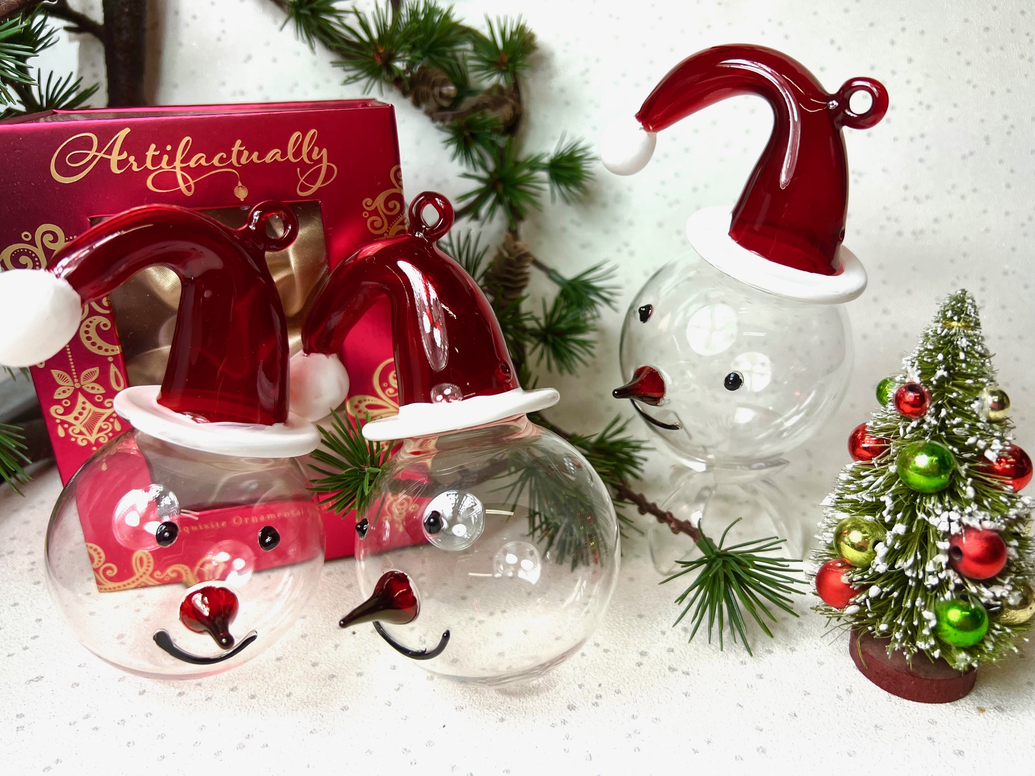 Santa Head Bauble ~ Red/White - Image 4