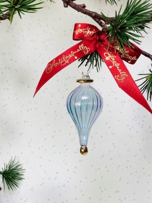 Swirl Cone Ornament (XS) ~ Ice Blue