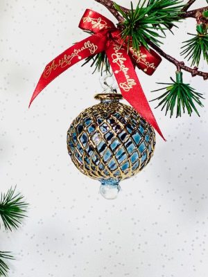 Lattice Bauble (M) ~ Blue