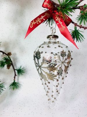 Snowflake Dot Cone (L) ~ Clear/Silver