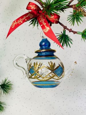 Teapot Etched  (M) ~ Blue