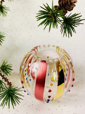 Ribbon Tealight (L) ~ Rose Red