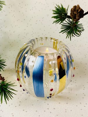 Ribbon Tealight (L) ~ Blue