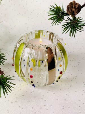 Ribbon Tealight (L) ~ Lime Green