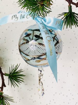 Baby's 2024 Crystal Ornament (M) ~ Blue