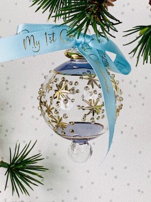 Baby's 2024 Starburst Bauble (S) ~ Blue