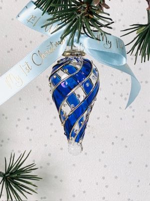 Baby's 2024 Diagonal Dot Cone (XS) ~ Blue