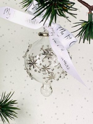 Baby's 2024 Starburst Bauble (S) ~ Silver