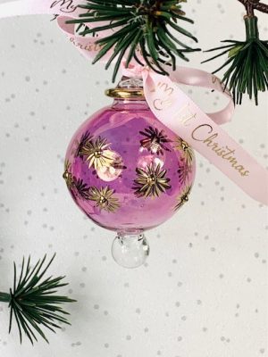 Baby's 2024 Starflash Bauble (S) ~ Pink