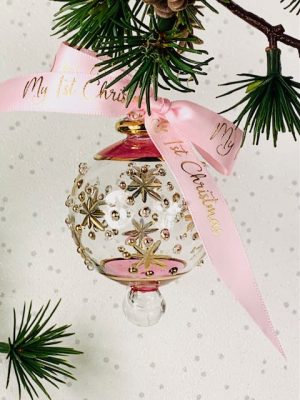 Baby's 2024 Starburst Bauble (S) ~ Pink
