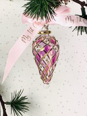 Baby's 2024 Diagonal Dot Cone (XS) ~ Pink