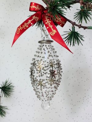 Stardot Ornament (M,L) ~  Silver Oblong