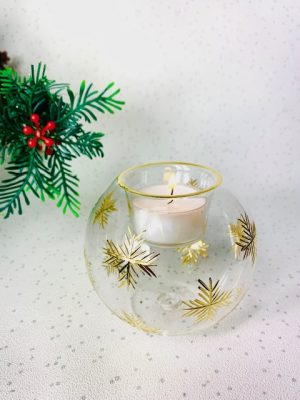 'Let it Snow' Tealight (L) ~ Gold