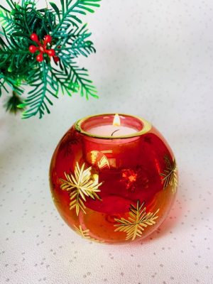 'Let it Snow' Tealight (L) ~ Red