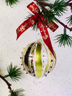 Ribbon Bauble (M, L) ~ Lime Green