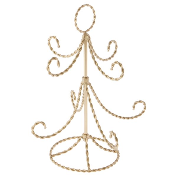 8 Branch Twistie Ornament Tree (Small - 14") ~ Gold